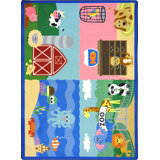Animals All Around Area Rug