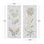 Metal Relief Floral Home Wall Decor with Gold Detailing
