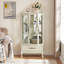 Vitrine, armoire lumineuse, blanc antique