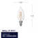 5 Watt Dimmable Clear Filament CA10 Candelabra (E12) LED Light Bulb - 500 Lumens