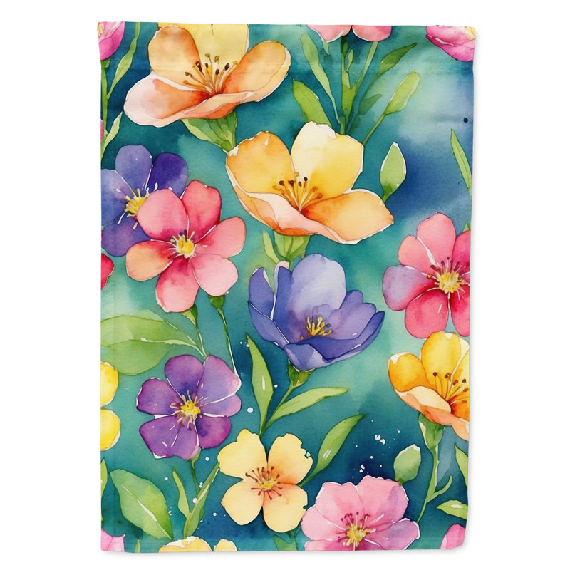 Drapeau de maison de fleurs Liatris, Stock ou fleurs de giroflée