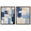 «Frozen Horizons», ensemble de décorations murales imprimées en acrylique bleues par Art Remedy, cadre doré, 30 x 36-379690579-379690590