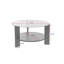 Table basse moderne avec plateau 100% verre trempé, 29,5 po x 15,7 po x 29,5 po | Structure durable en panneau de particules enduit 100% mélamine, épaisseur: 0,7 pouce | Conception élégante, parfaite pour le salon et les espaces contemporains, capaci-1319325162-1319324693