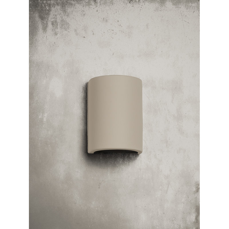 Lampe murale d'extérieur en céramique Charny, ampoule DEL incluse, Peuplier, H 8,5 po x l 6,5 po x P 4,5 po, 1-Pack