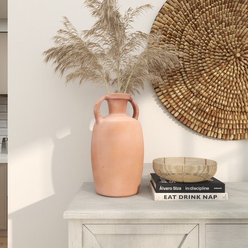 Moanne 16.45'' Terracotta Table Vase