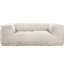 Fauteuil à billes en mousse viscoélastique beige doux d'une longueur de 71 pouces, dossier serré et style contemporain pour le salon