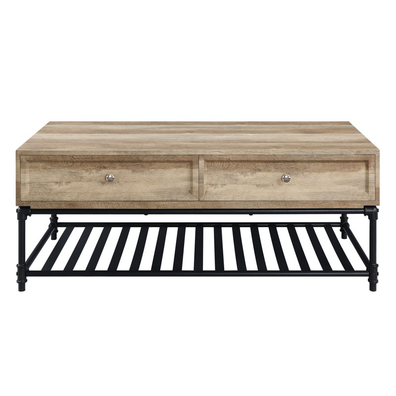 Table basse avec tablette de rangement - Complétant l'allure contemporaine, moderne, pratique et élégante