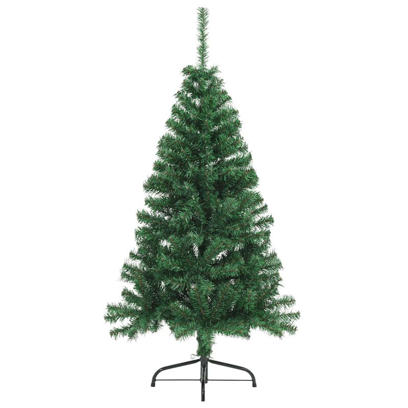 Arbre de Noël artificiel en forme de demi-cercle avec support PET, H 5 pi, Vert