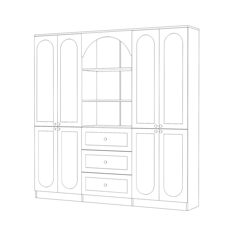 Elegent Wardrobe With Strong Storage And White Finish