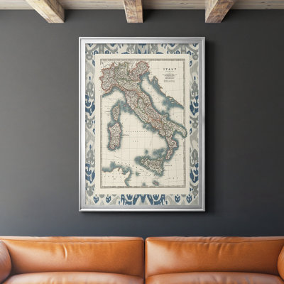 " Bordered Map Of Italy "