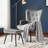 Tufted Wingback Chair and Ottoman-390166506