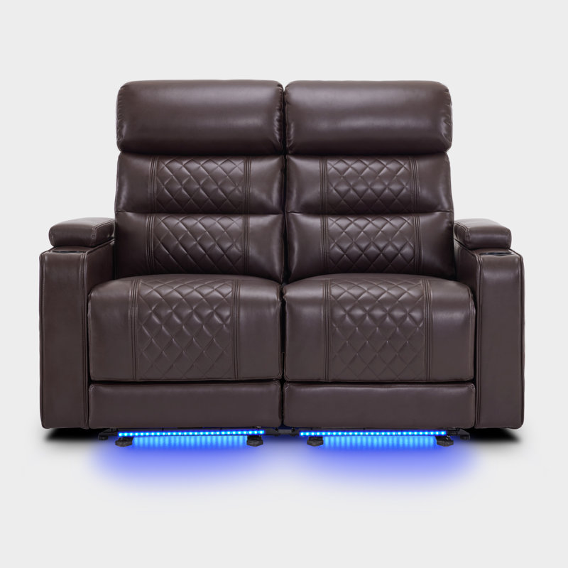 Canapé inclinable électrique avec repose-tête réglable, siège de cinéma maison, Brun