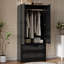 Armoire 68,8 "avec 2 portes et 2 tiroirs cannelés, H-718639685