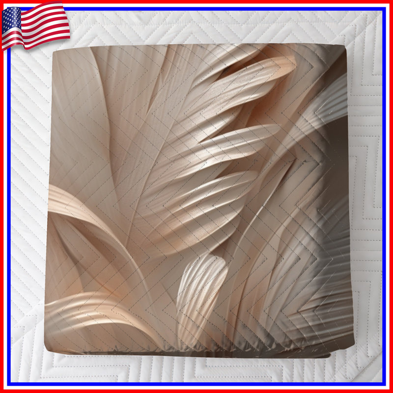 Textured Leaf Pattern Bedding Leaves Bedspread Nature, Twin