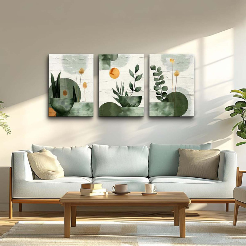 3 Piece Wrapped Canvas Print, 60 cm H x 40 cm W