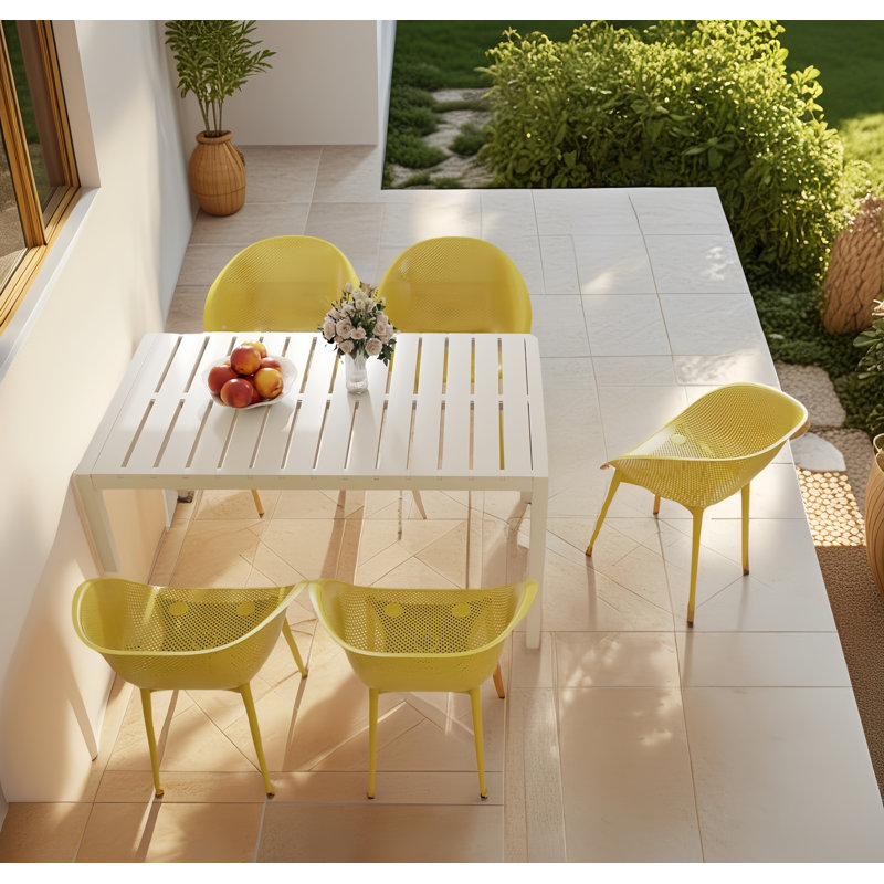 2 Pack Pp Modern Lounge Chairs, Yellow