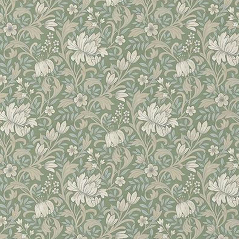 Achary Sage botanical garden floral vinyl wallpaper 10m x 53cm Texture Matte Self-Adhesive Roll, Sage