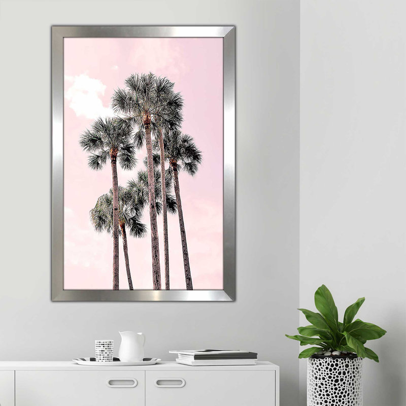 «Pink Tropics» par Natalie Carpentieri - photographie, Encadrement argenté, H 49,5 po x l 33,5 po x P 1 po