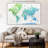 Personalized Watercolor Push Pin World Map - Single Panel-930372472-930854998