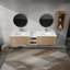 Meuble-lavabo mural avec lavabo et armoire latérale-114705326