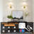 Wall Sconces Set Of Two, Battery Operated Wall Sconce With Remote, Rechargeable Wall Sconce With 13000mah Magnetic Bulbs, Wireless Dimmable Wall Lamp/lights For Bedroom Living Room Hallway