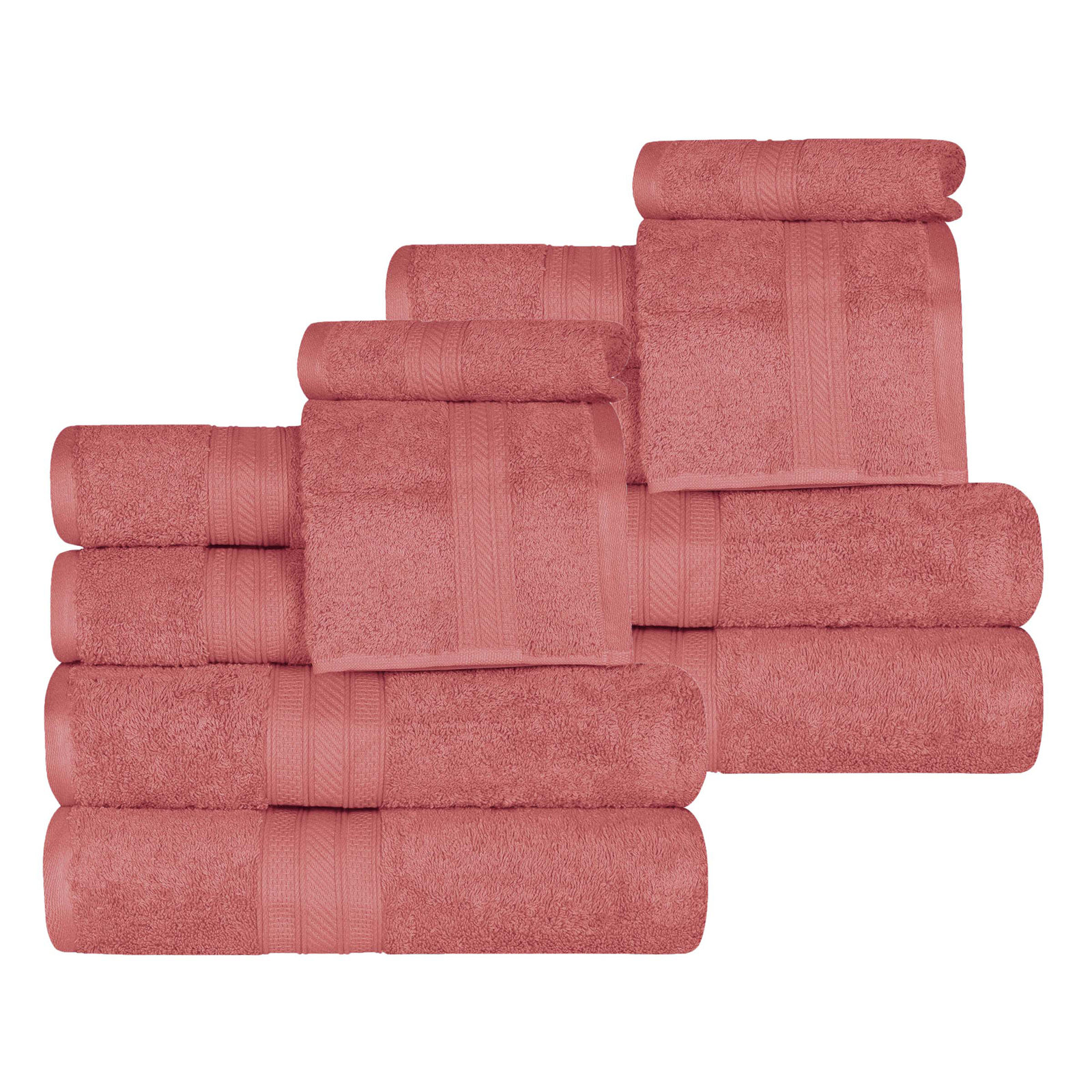 Steinarr 12-Piece Cotton Towel Set, Blush