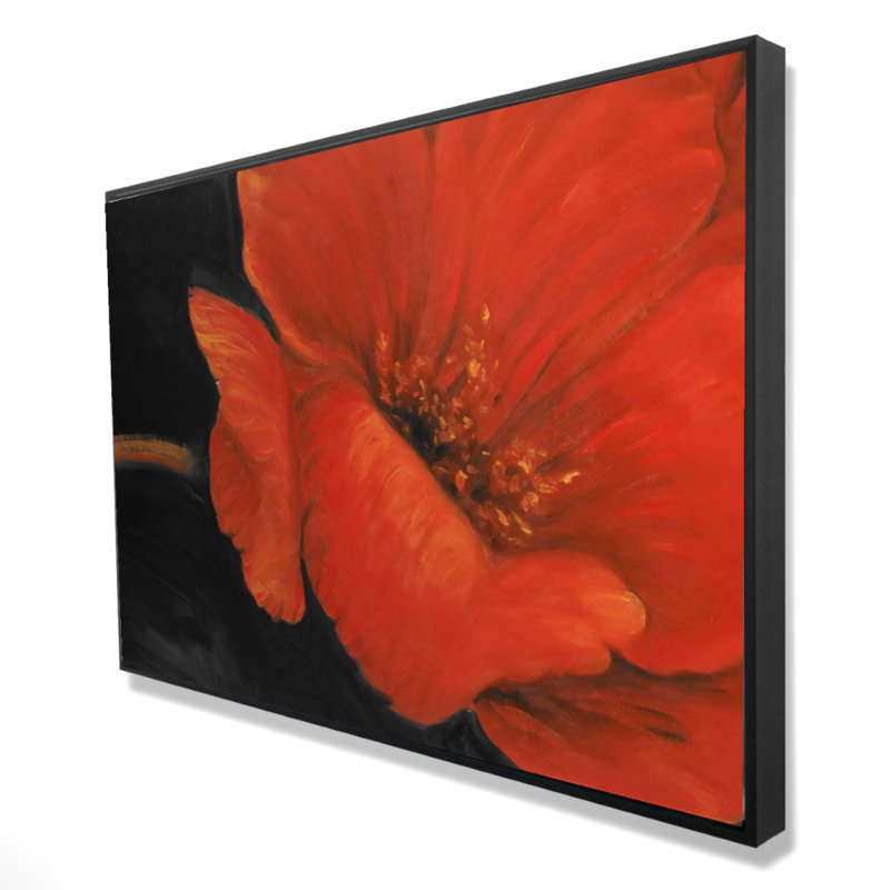 Impression de fleur rouge sur toile