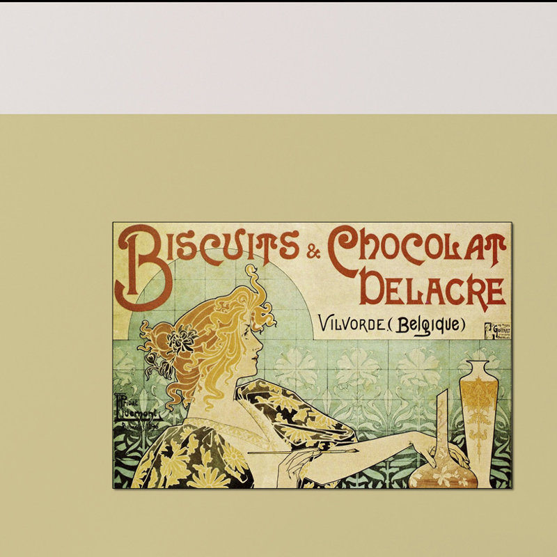 'Biscuits and Chocolat Delacre' Graphic Art Print, 90cm H x 135cm W x 1.8cm D