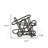 8" Black Metal Abstract Tabletop Sculpture