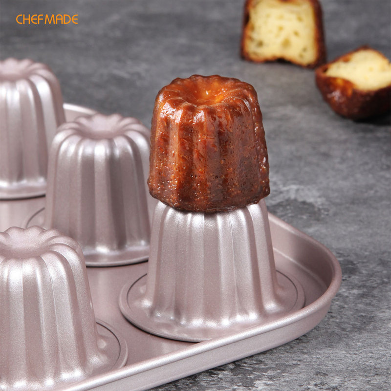 Moule à muffins en acier au carbone antiadhésif avec couvercle 1 tasse CHEFMADE