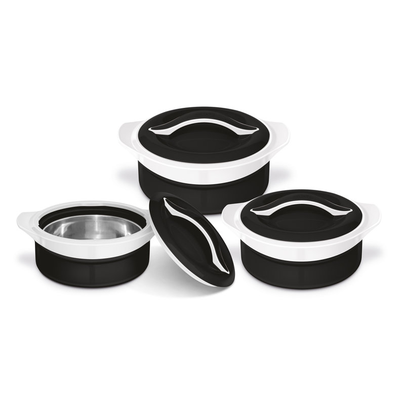 Food Storage Container, Black/White