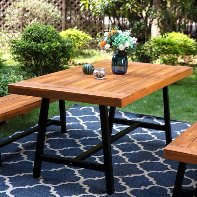 Alnisa Rectangular Outdoor Dining Table , 89cm cm W 171cm cm D