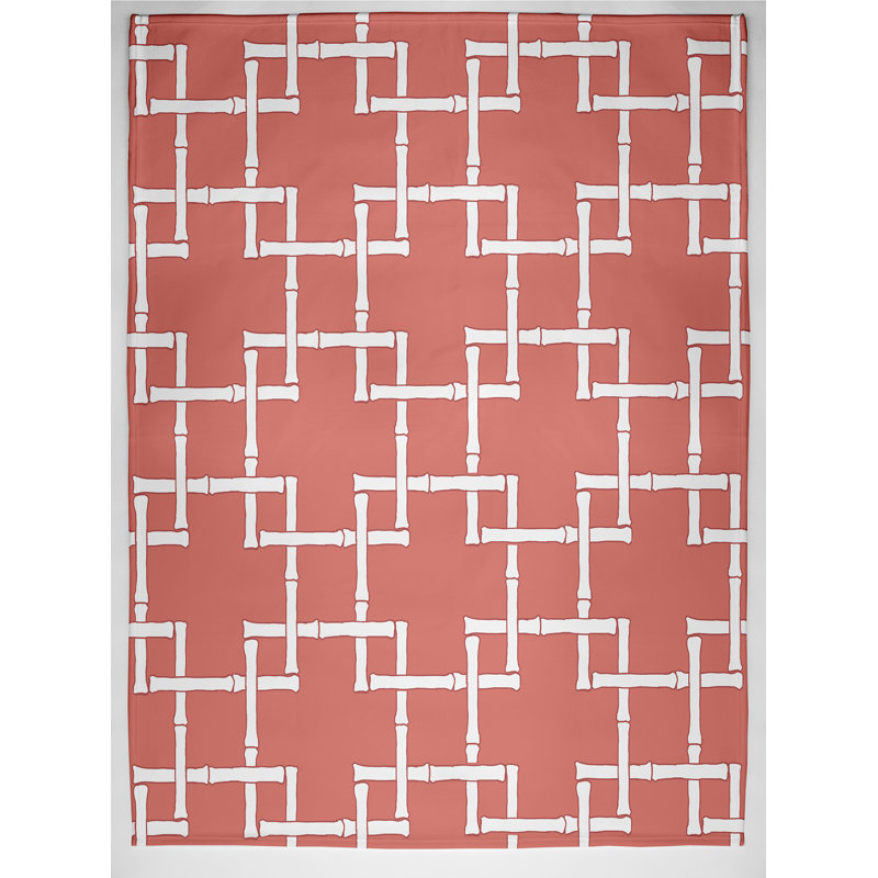 Eamonn Plain Weave / Muslin Throw Blanket, Coral