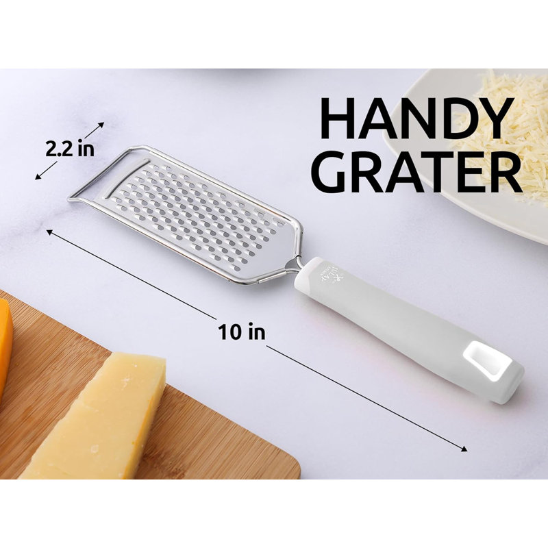 Râpe à fromage professionnelle en acier inoxydable Zulay - blanc