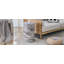Table basse cylindrique simple texturée en marbre gris