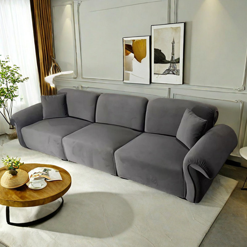 Canapé Octopus, H 29,52 po x l 122 po x P 39,37 po, Gris foncé