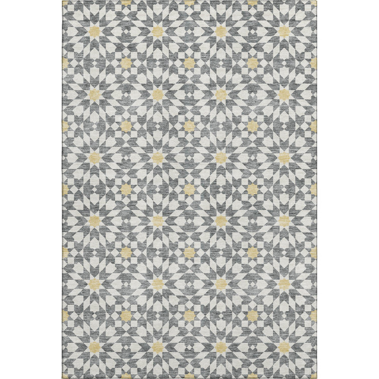 Premium Machine Washable Tweedy Gray Rug