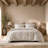 Premium Cotton Jacquard Bedding Sets, Full Queen Botanical Duvet Set