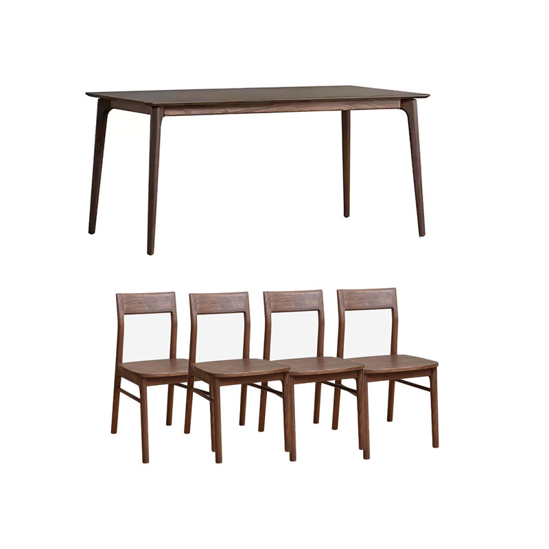 Modern simple solid wood table set, 29.52"H x 55.11"L x 31.49"W