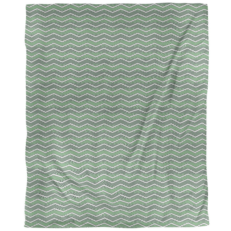 Housse de couette simple Rhonda Cheval Wavy Chevrons, Housse de couette simple TG, Vert, Microfibre