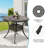 3Pcs Cast Aluminum Outdoor Patio Dining Set, All Weather Outdoor Furniture Dining Set For Patio, Balcony, Lawn, Garden, Backyard (35.4" Round Table+2 Dining Chairs)