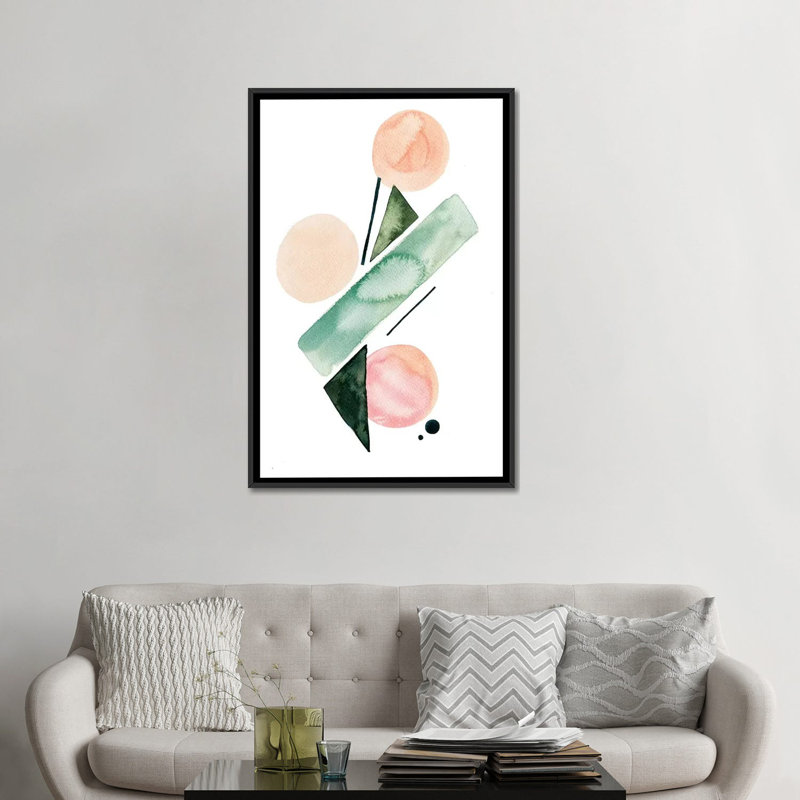 « geometry i », impression sur toile, Toile encadrée noire, Pas de tapis, H 48 po x l 32 po x P 1,5 po