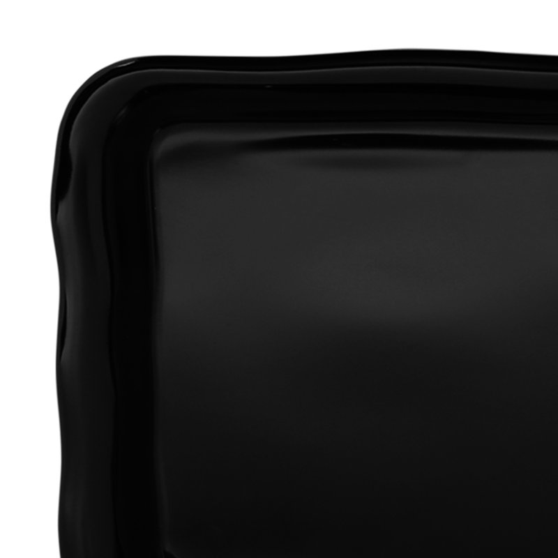 Plateau en mélamine biologique, Noir, H 1,5 po x l 17,5 po x P 6,5 po