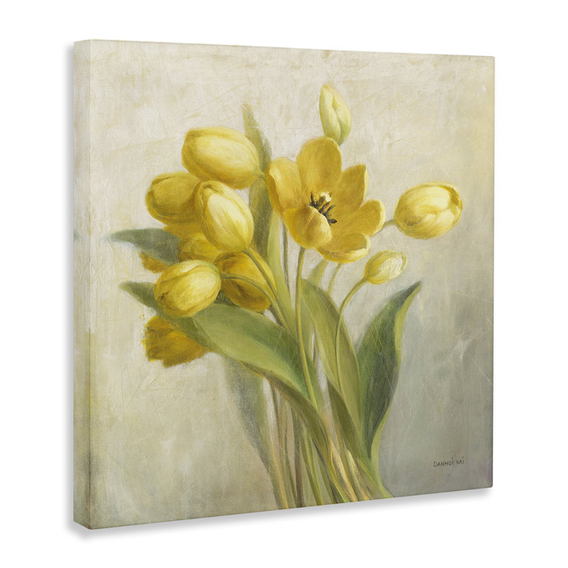 "French French Tulips", art mural par Danhui Nai, H 17 po x l 17 po