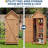63" Vertical Outdoor Wooden Storage Shed with 4 Shelves & Lockable Door, Waterproof Garden Tool Cabinet
