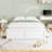 Wood Queen Size Platform Bed Frame With 6 Drawers, White