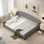 Lit de jour moderne avec bouton capitonné et pieds solides-713414905