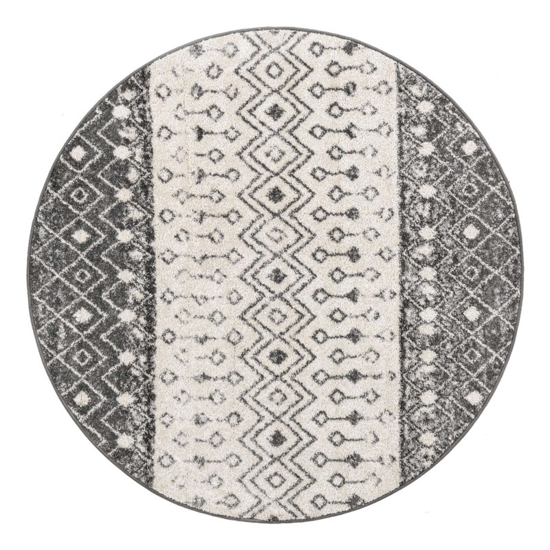 Somerville Geometric Indoor Rug, Round 5'3"