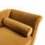 Chaise longue simple en velours jaune foncé de 67,57 po x 28,39 po, pour les dimensions d'espace de vie, mise à niveau de l'entrée