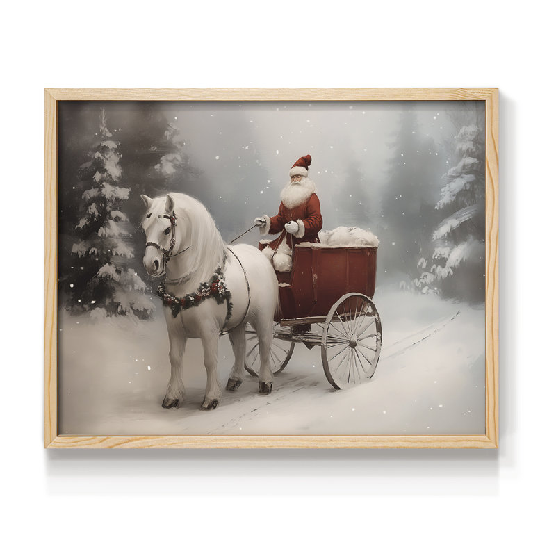 Chirstmas Art-CMXX -Framed Print - Restickable, H 8 po x l 10 po, Naturel